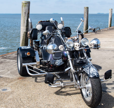 Motorrad an der Nordsee